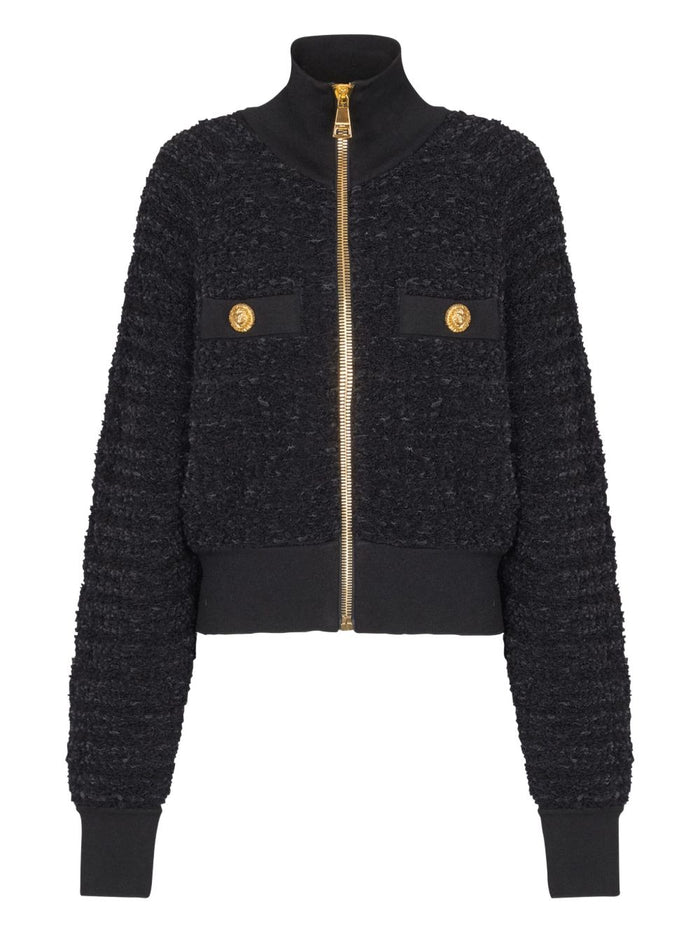 Balmain Coats Black