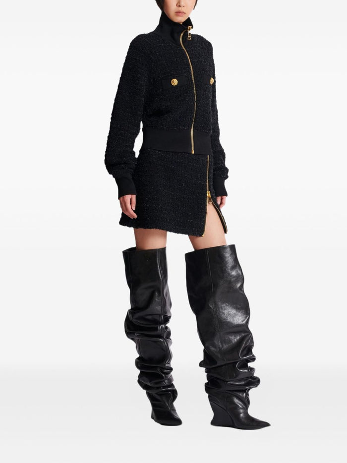Balmain Coats Black
