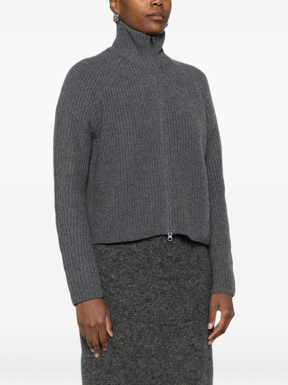 Lisa Yang Sweaters Grey Knitted Cashmere
