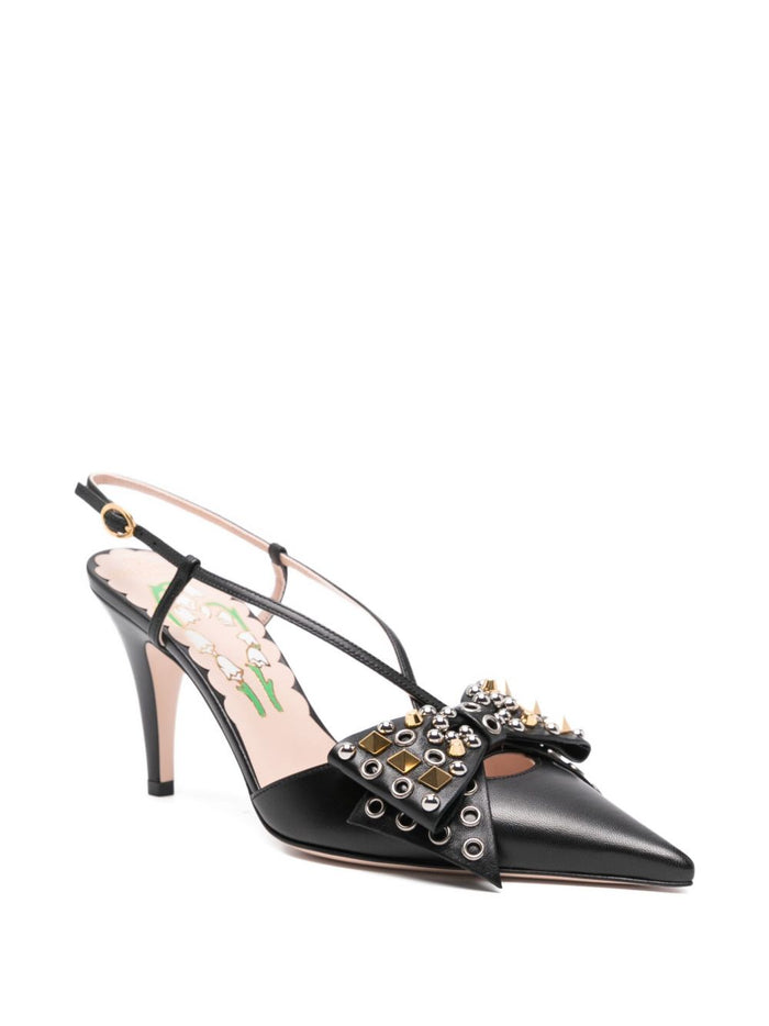 Valentino Garavani With Heel Black Leatehr