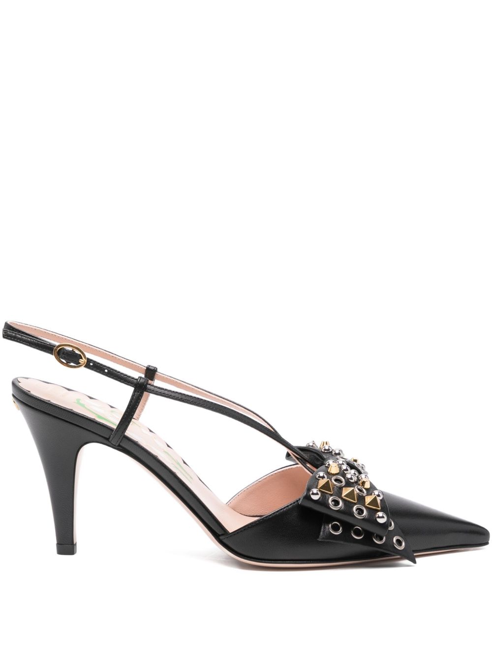 Valentino Garavani With Heel Black Leatehr