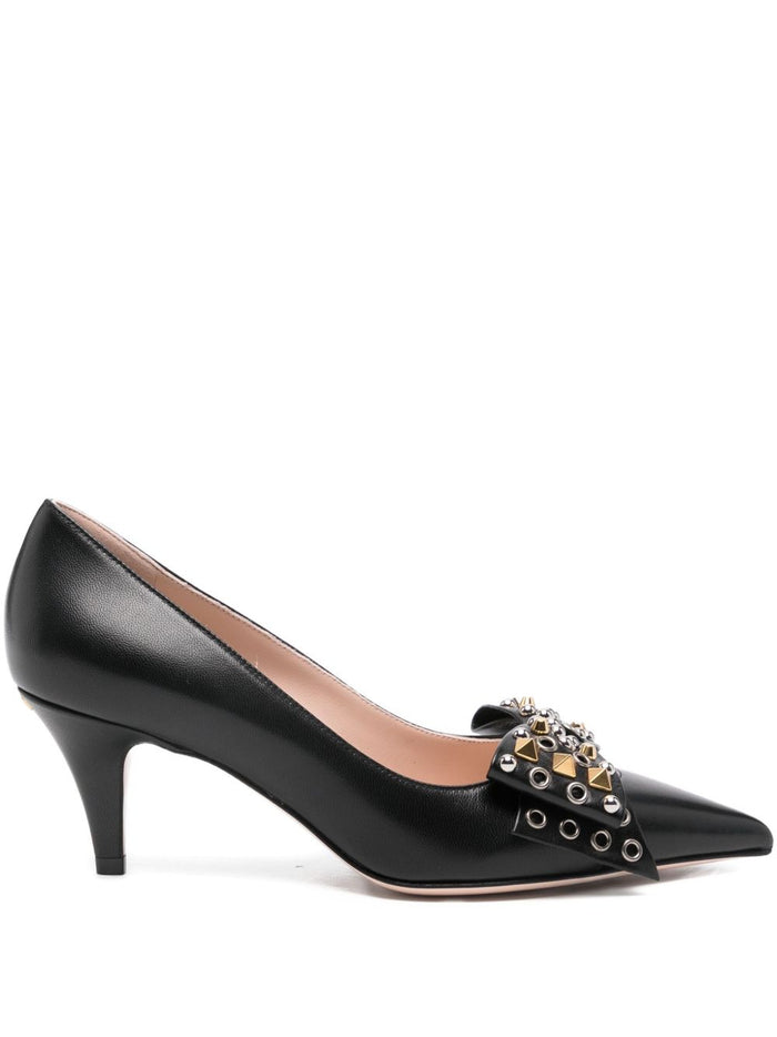 Valentino Garavani With Heel Black Leatehr