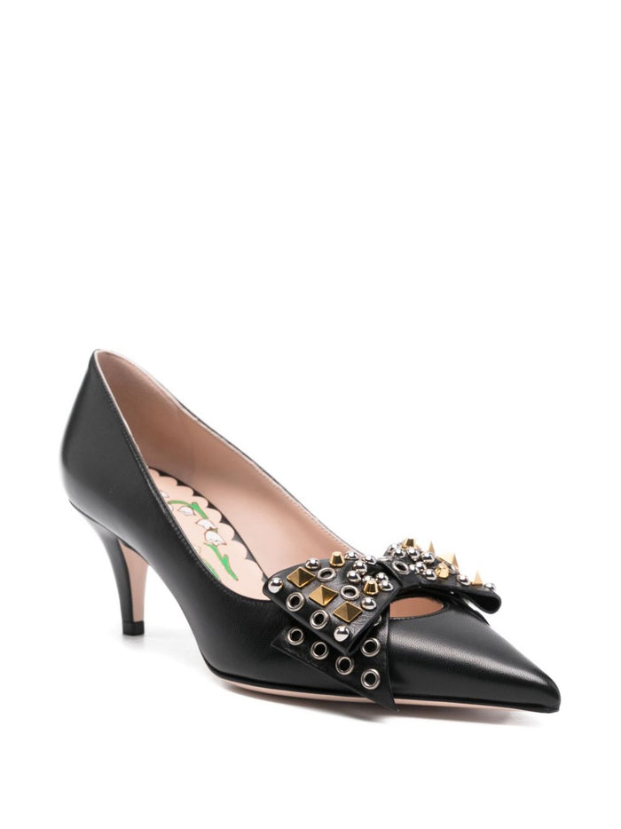 Valentino Garavani With Heel Black Leatehr