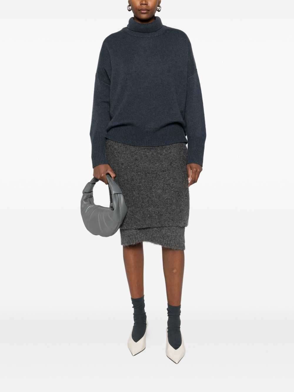Lisa Yang Sweaters Blue Knitted Cashmere