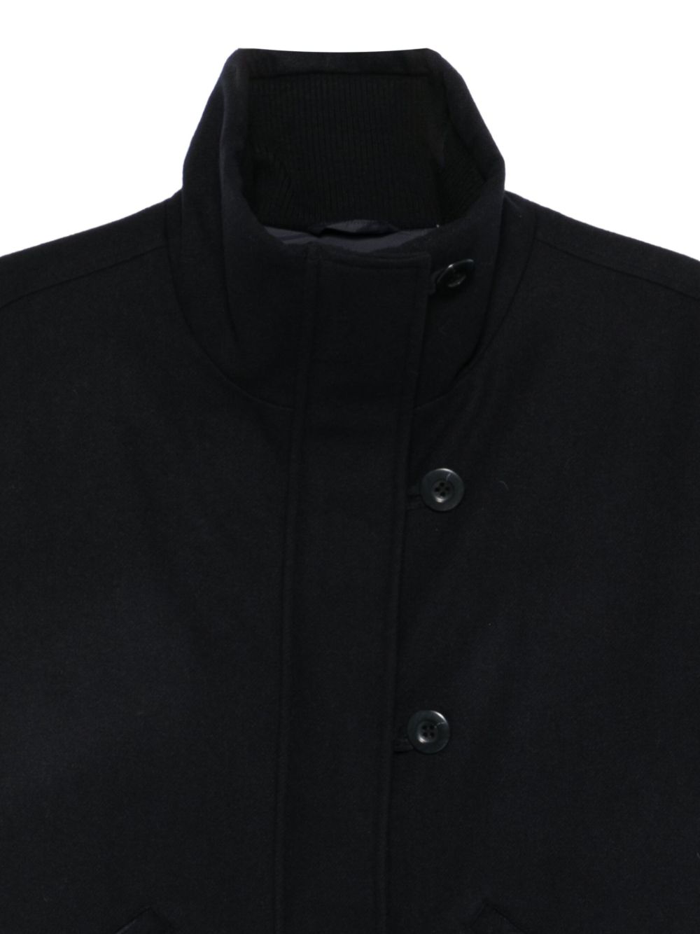 Emporio Armani Capsule Coats Blu Scuro Virgin Wool