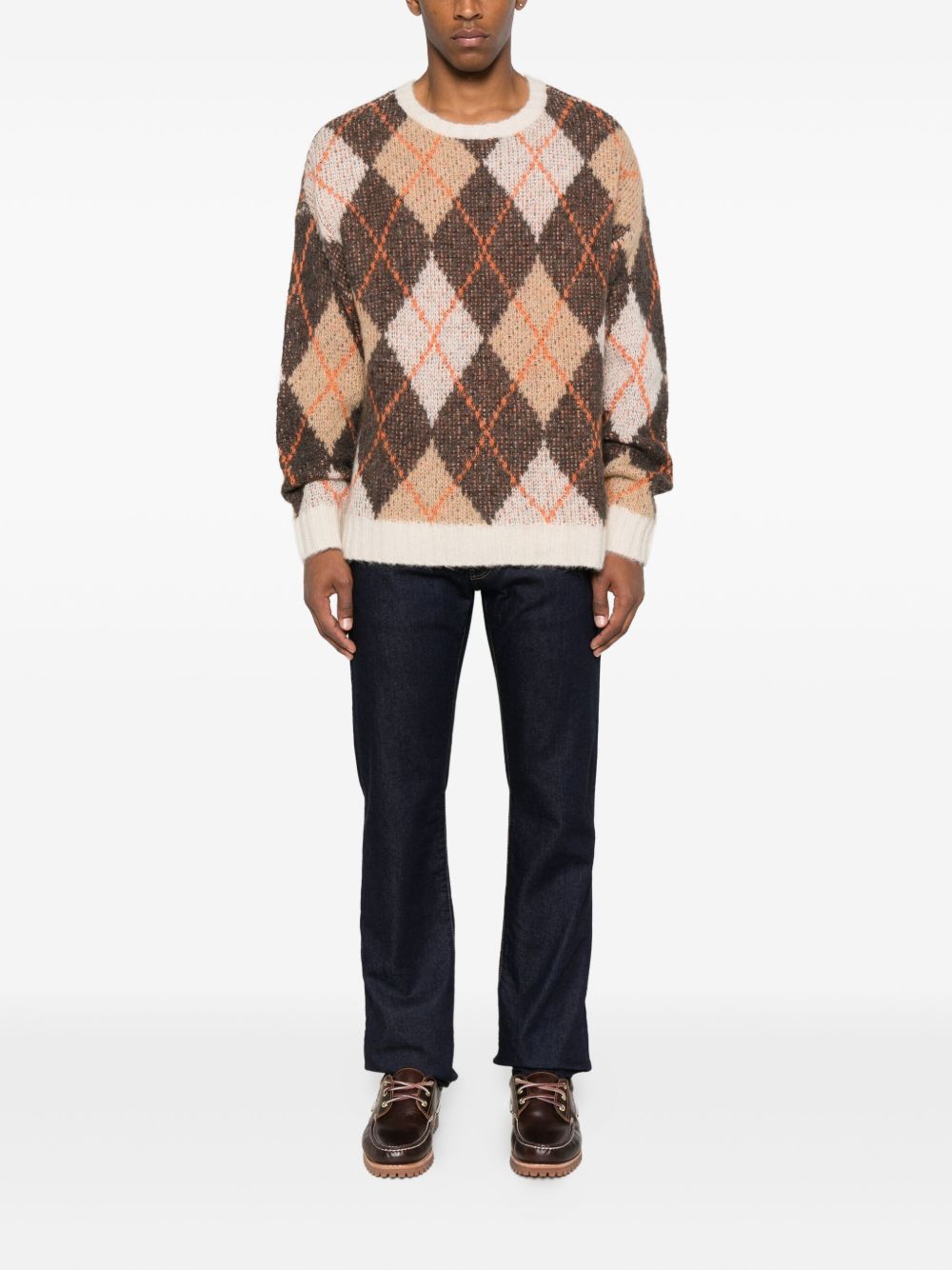 Emporio Armani Sweaters Marrone Alpaca Wool