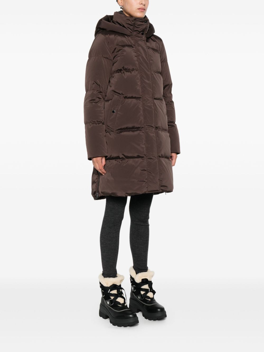 Woolrich Coats Marrone Polyamide Elastane