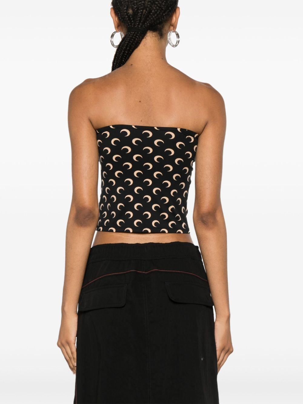 Marine Serre Top Black Recycled Polyamide