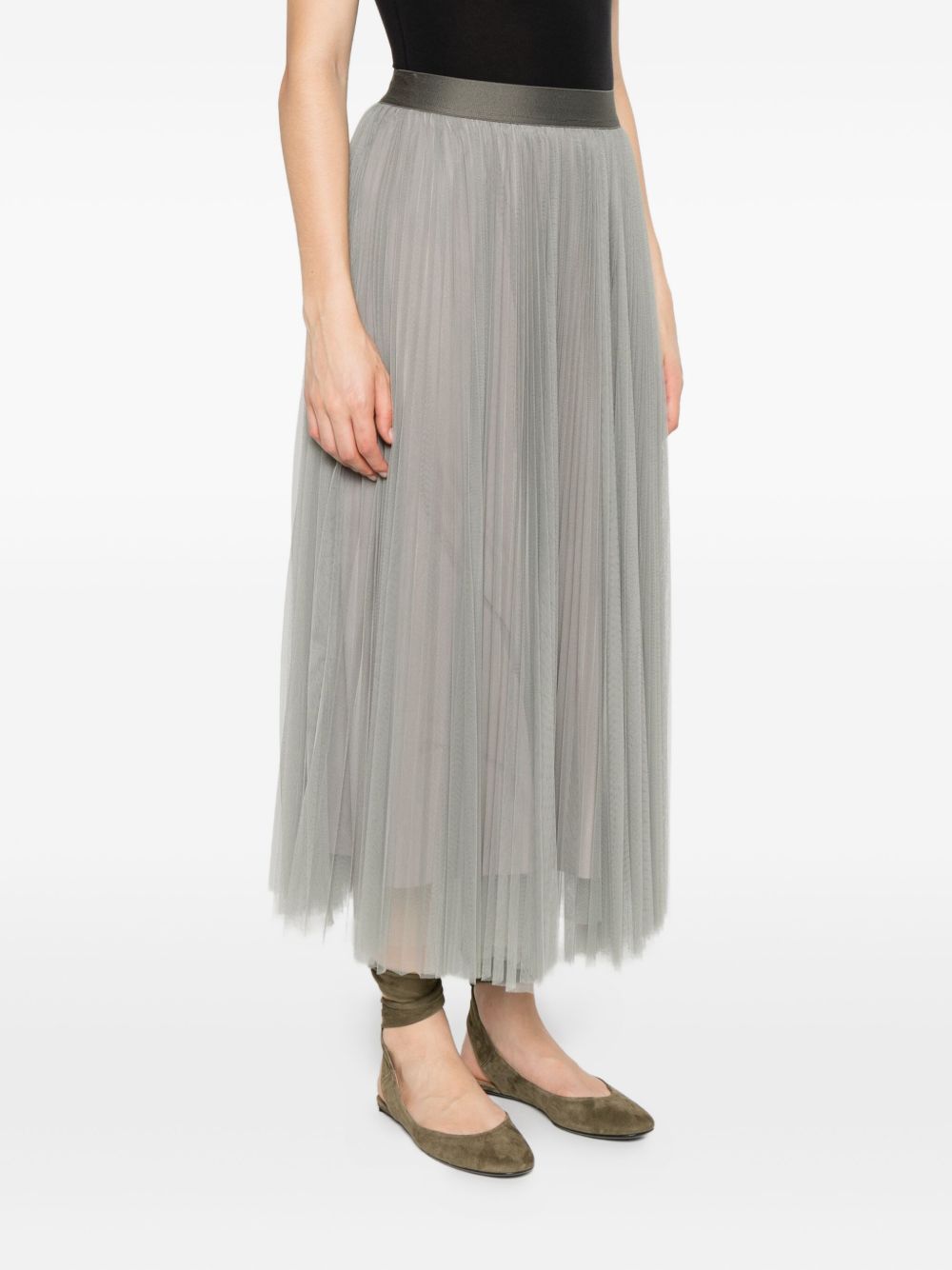 Forte Skirts Grey Synthetic->polyester100.0 %