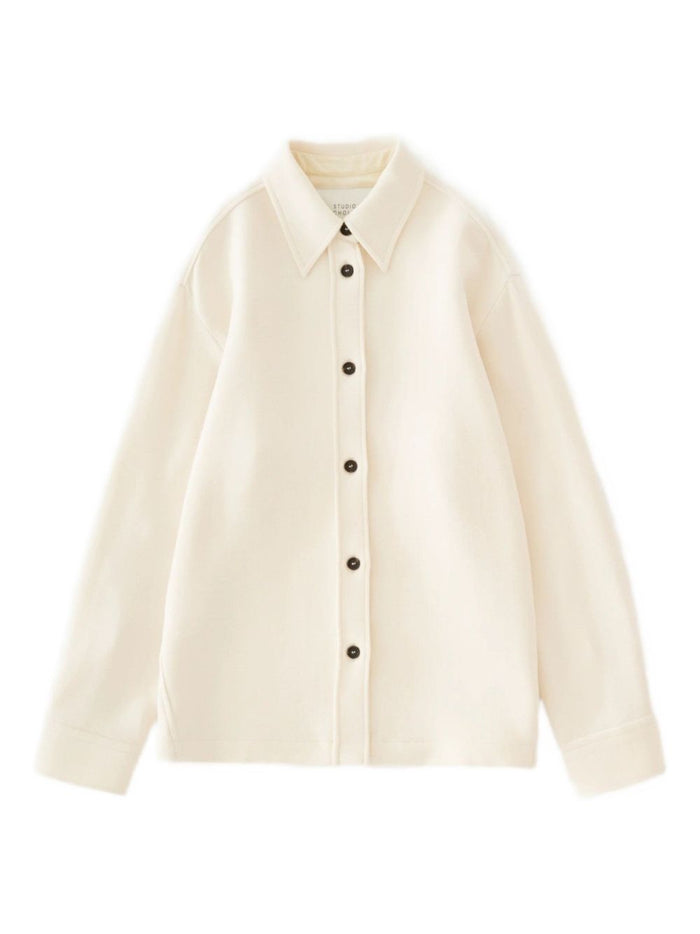 STUDIO NICHOLSON Shirts White Virgin Wool