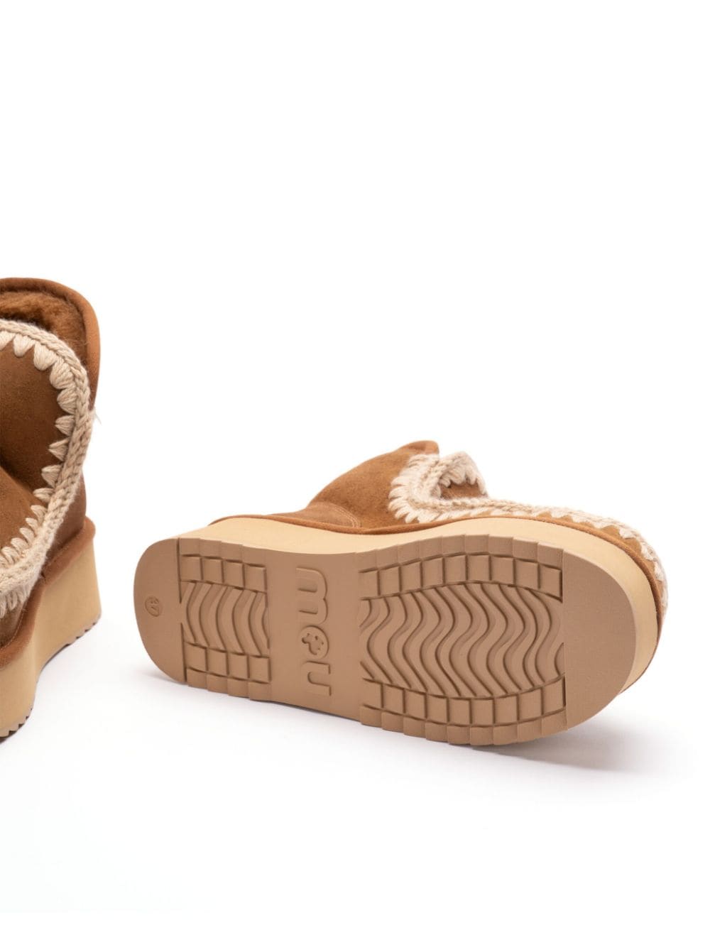 Mou Boots Leather Brown Suede