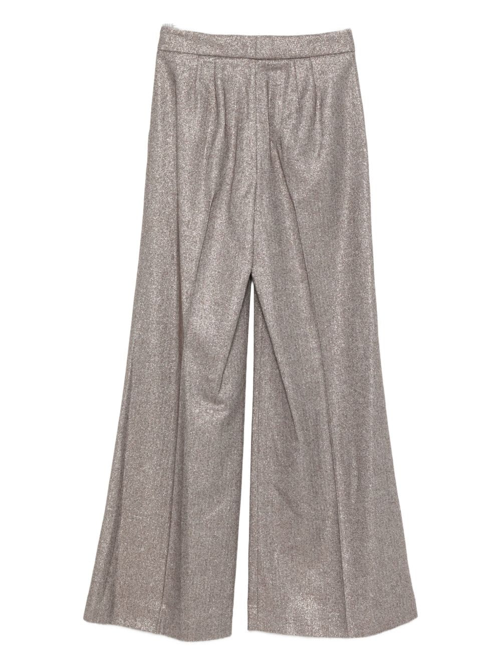 Via Masini 80 Trousers Brown Silk
