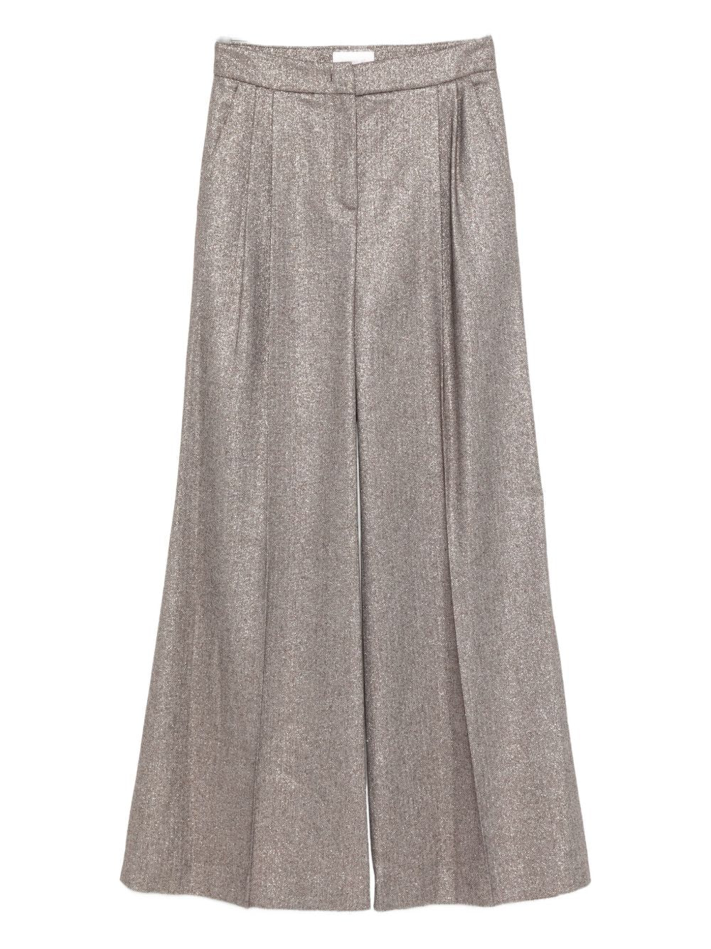 Via Masini 80 Trousers Brown Silk
