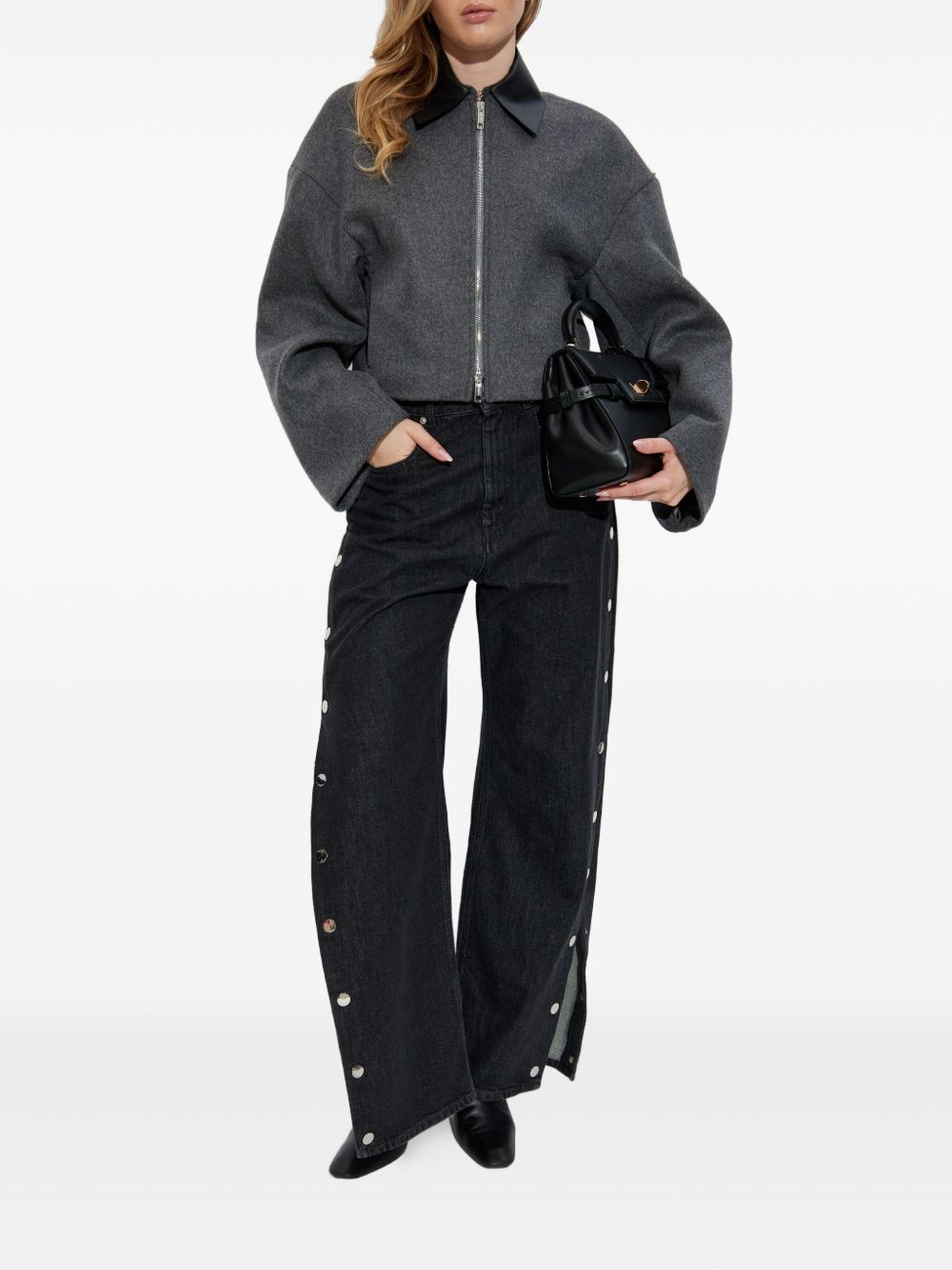 Sportmax Jackets Grey Wool