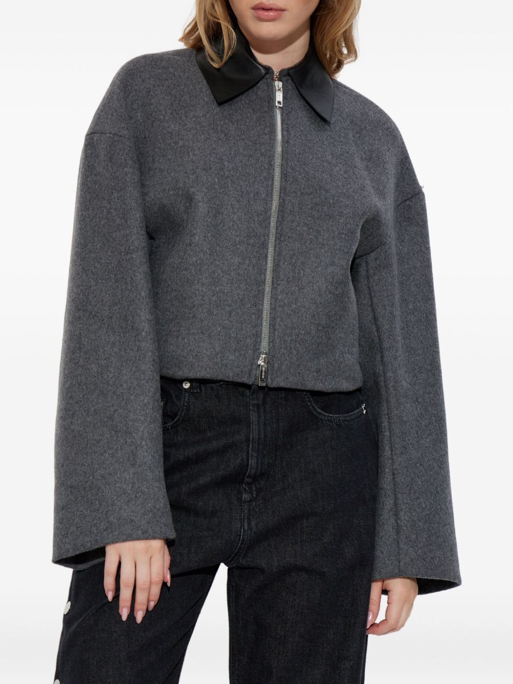 Sportmax Jackets Grey Wool