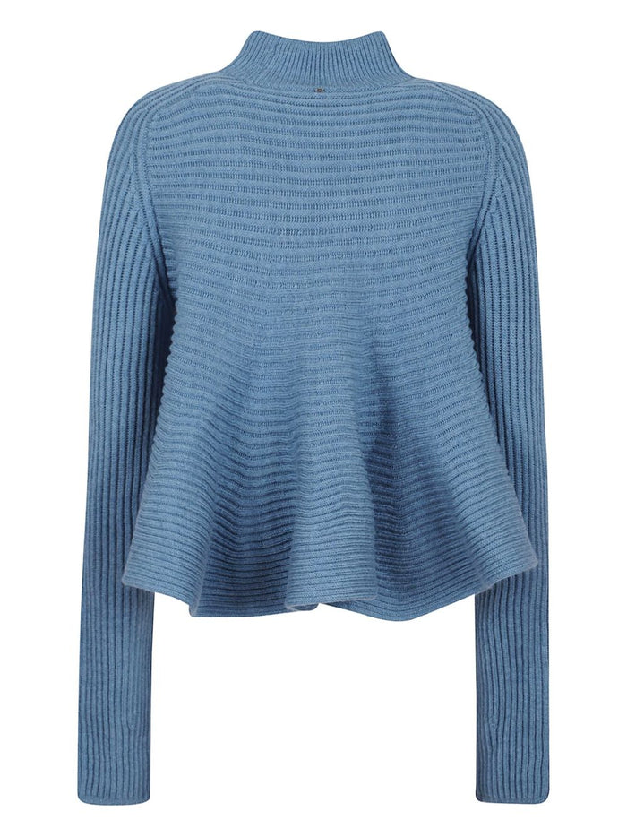 Sportmax Sweaters Clear Blue Wool