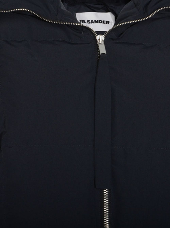 JIL SANDER PLUS Coats Black Synthetic->polyester100.0 %