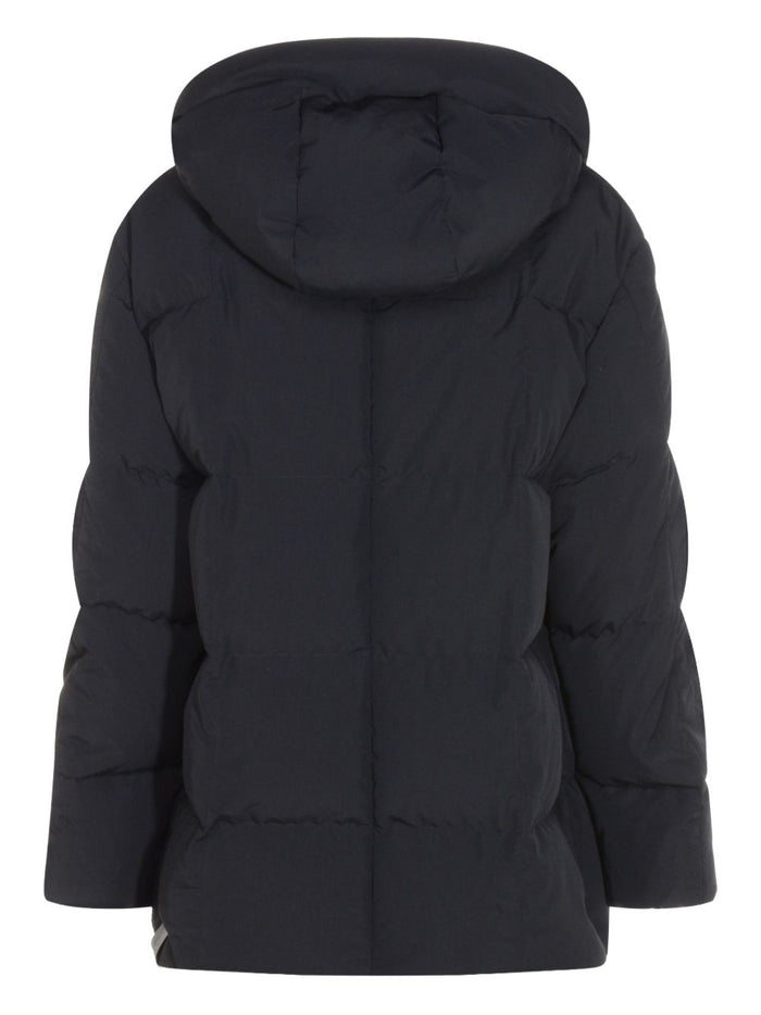 JIL SANDER PLUS Coats Black Synthetic->polyester100.0 %