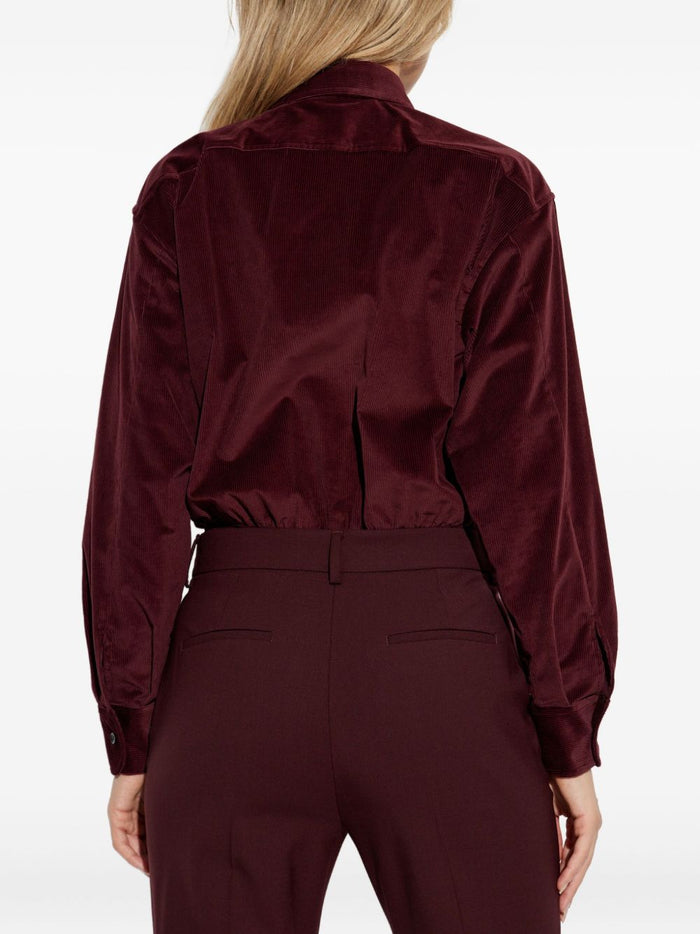 Max Mara Shirts Bordeaux Cotton