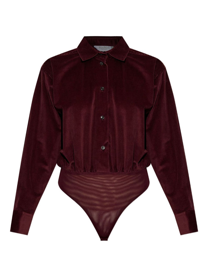 Max Mara Shirts Bordeaux Cotton
