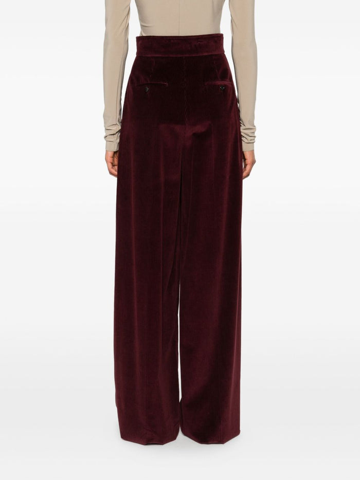 Max Mara Trousers Bordeaux Cotton
