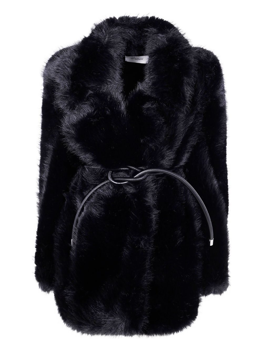 Sportmax Coats Black Poliestere