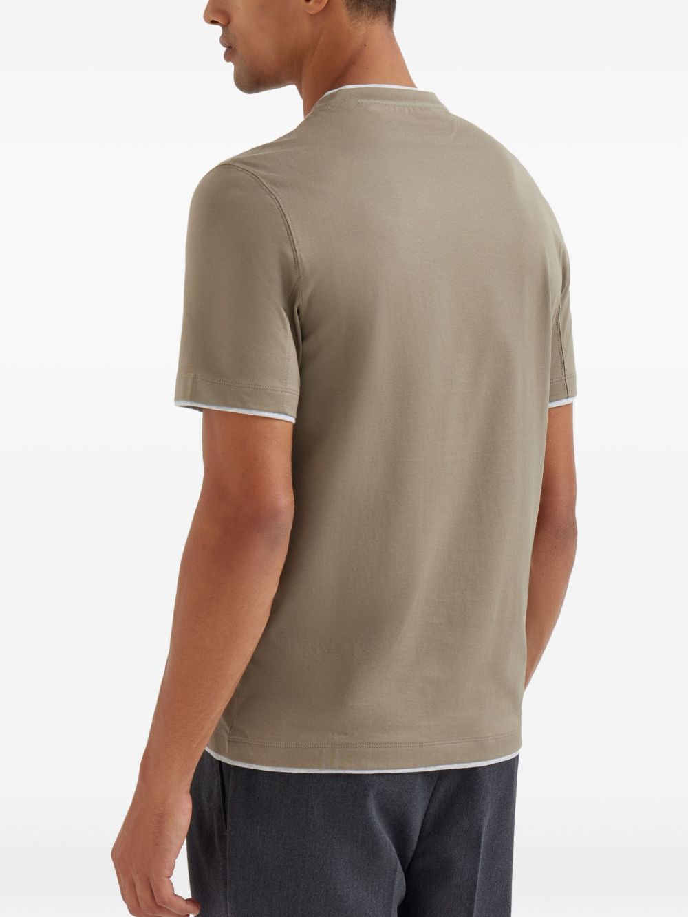 Brunello Cucinelli T-Shirts And Polos Verde Natural (veg)->cotton100.0 %