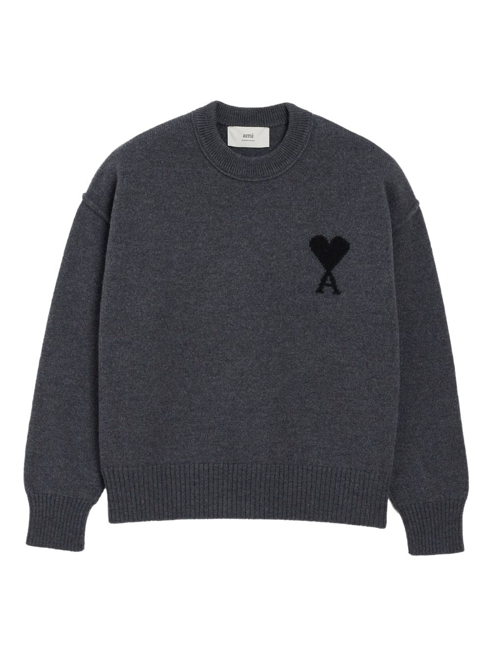 Ami Paris Sweaters Grey Fabric