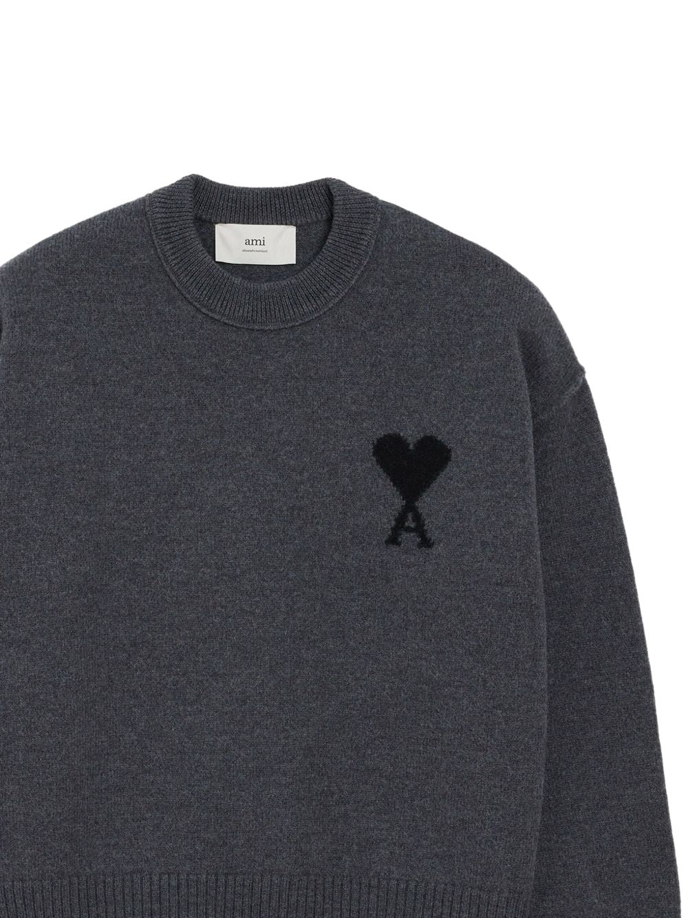 Ami Paris Sweaters Grey Fabric