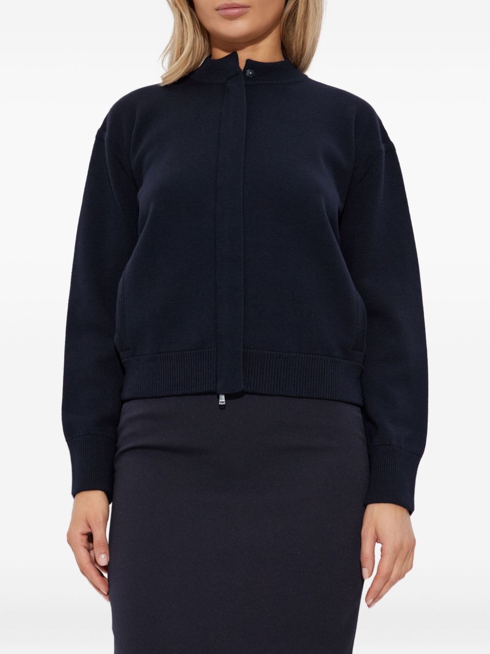 Max Mara Sweaters Blue Wool