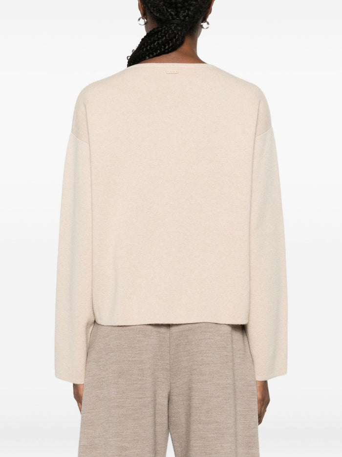 Max Mara Sweaters Beige Wool