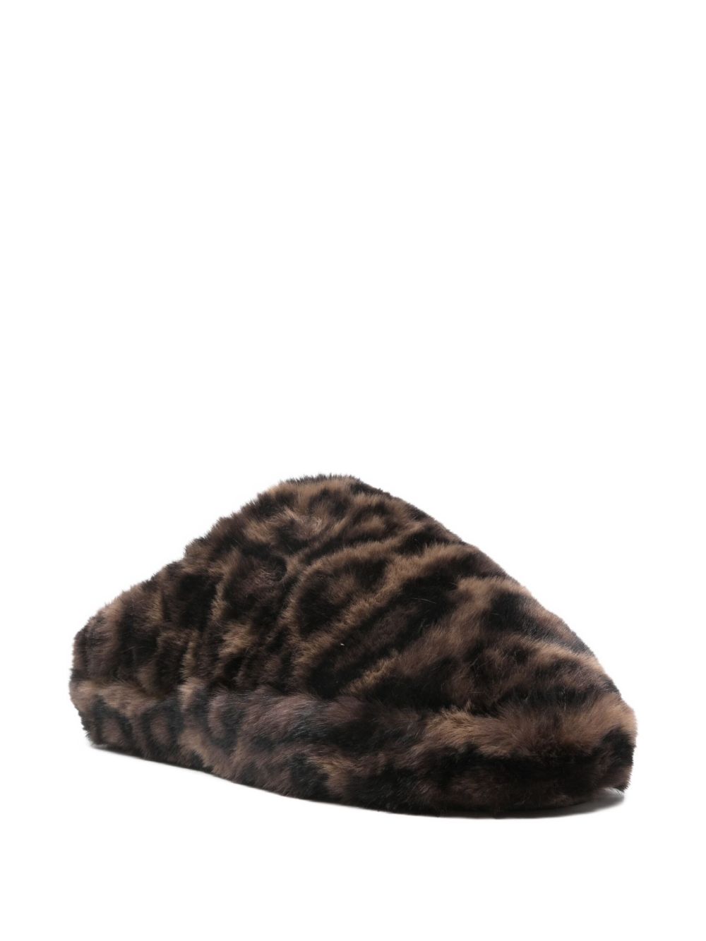 Apparis Sandals Brown Artificial Fur