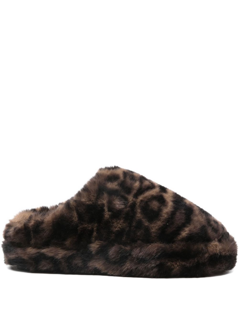 Apparis Sandals Brown Artificial Fur