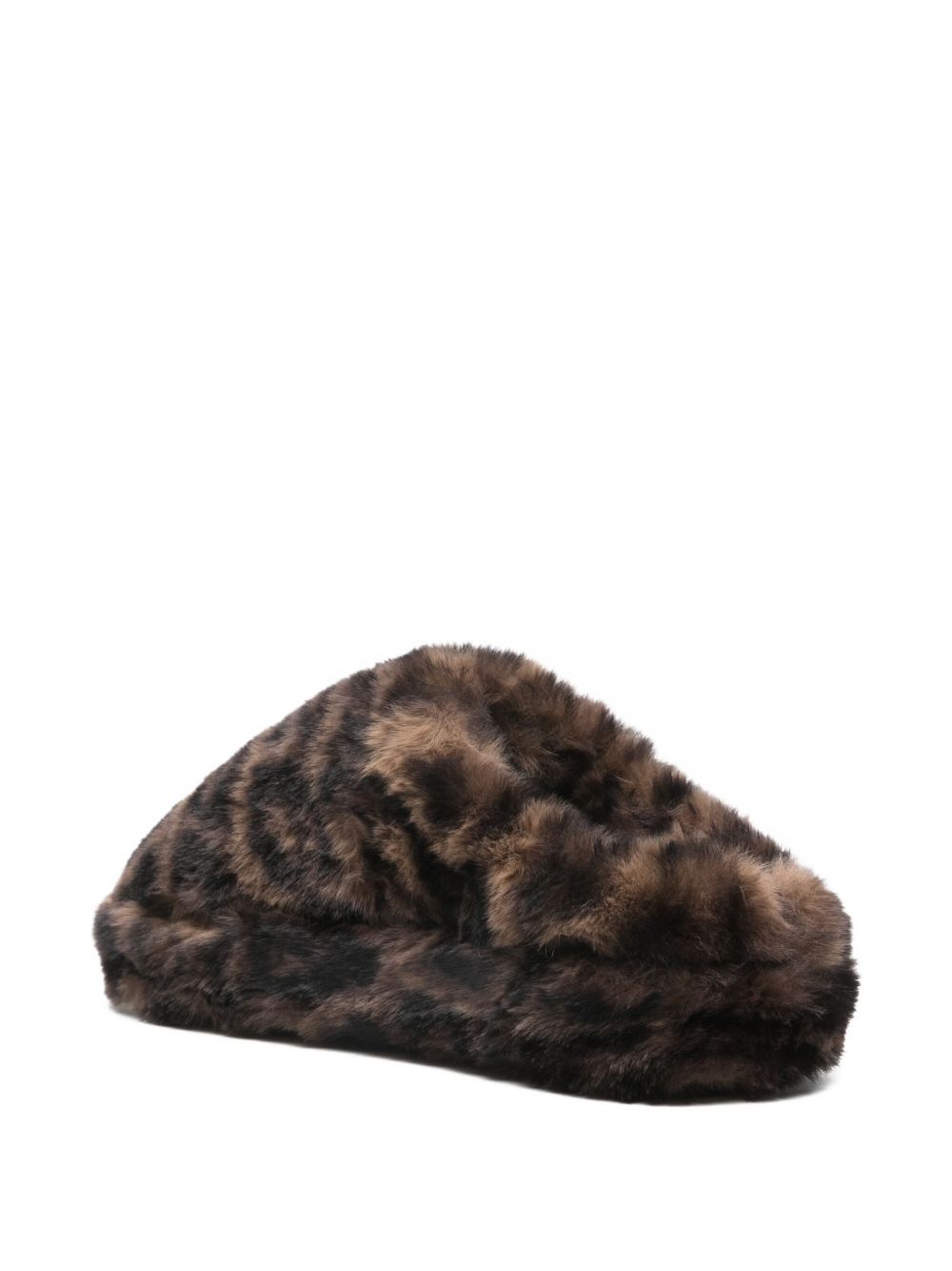 Apparis Sandals Brown Artificial Fur