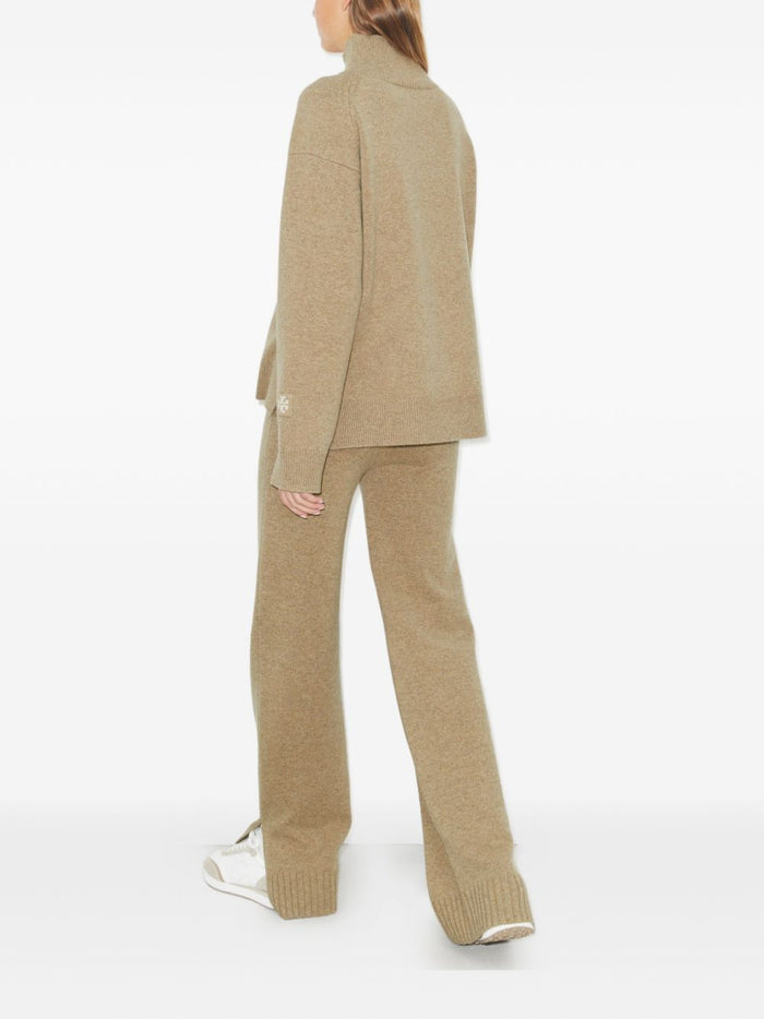 Tory Burch Trousers Beige Wool