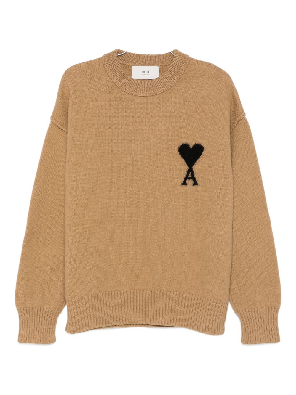 Ami Paris Sweaters Camel Wool