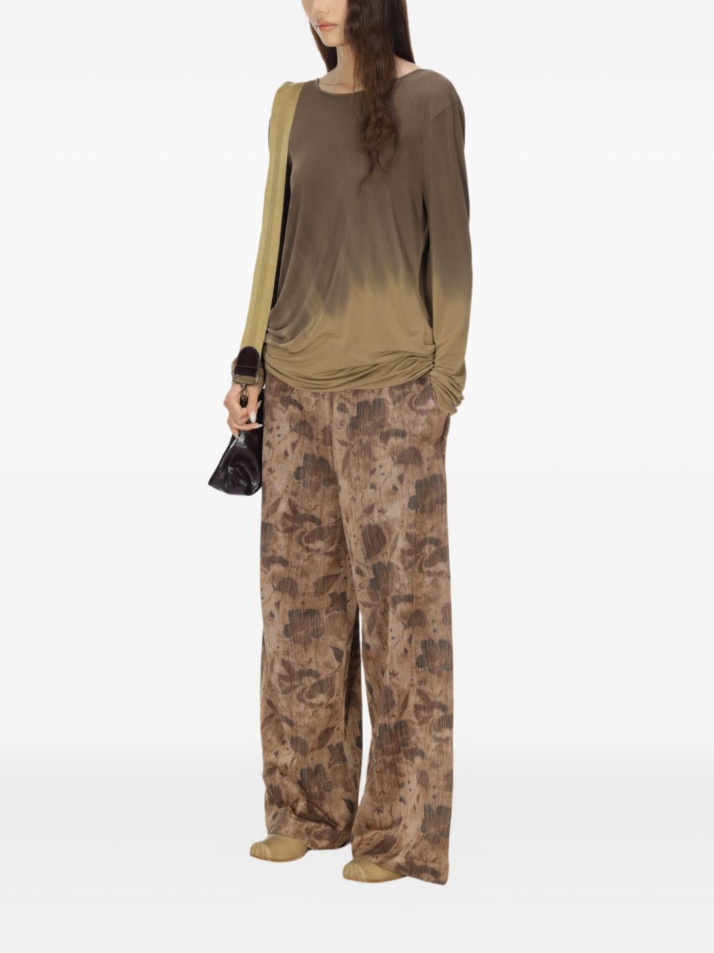 Uma Wang Sweaters Brown Modal Elastane