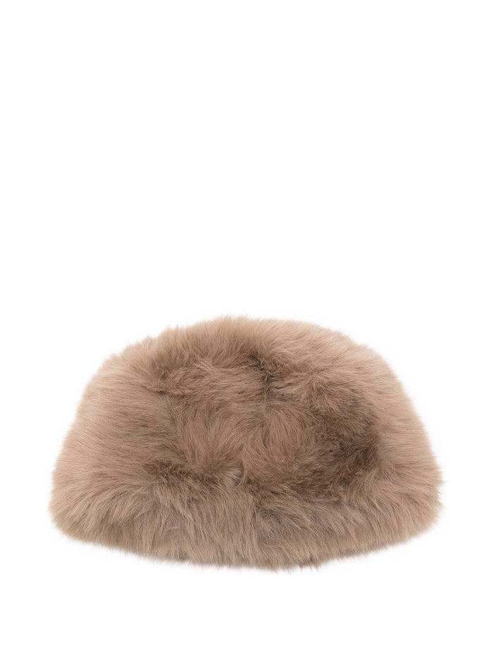Molliolli Hats Brown Artificial Fur