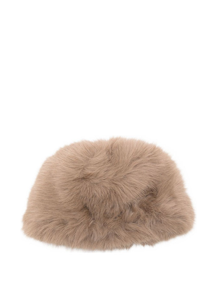 Molliolli Hats Brown Artificial Fur