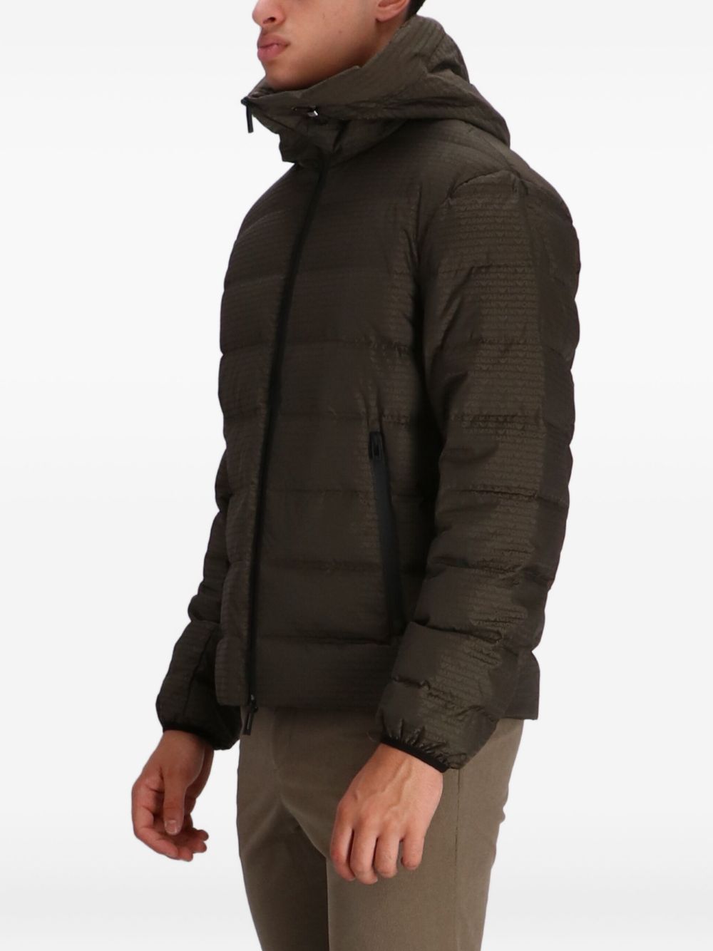 Emporio Armani Coats Verde Militare Polyamide