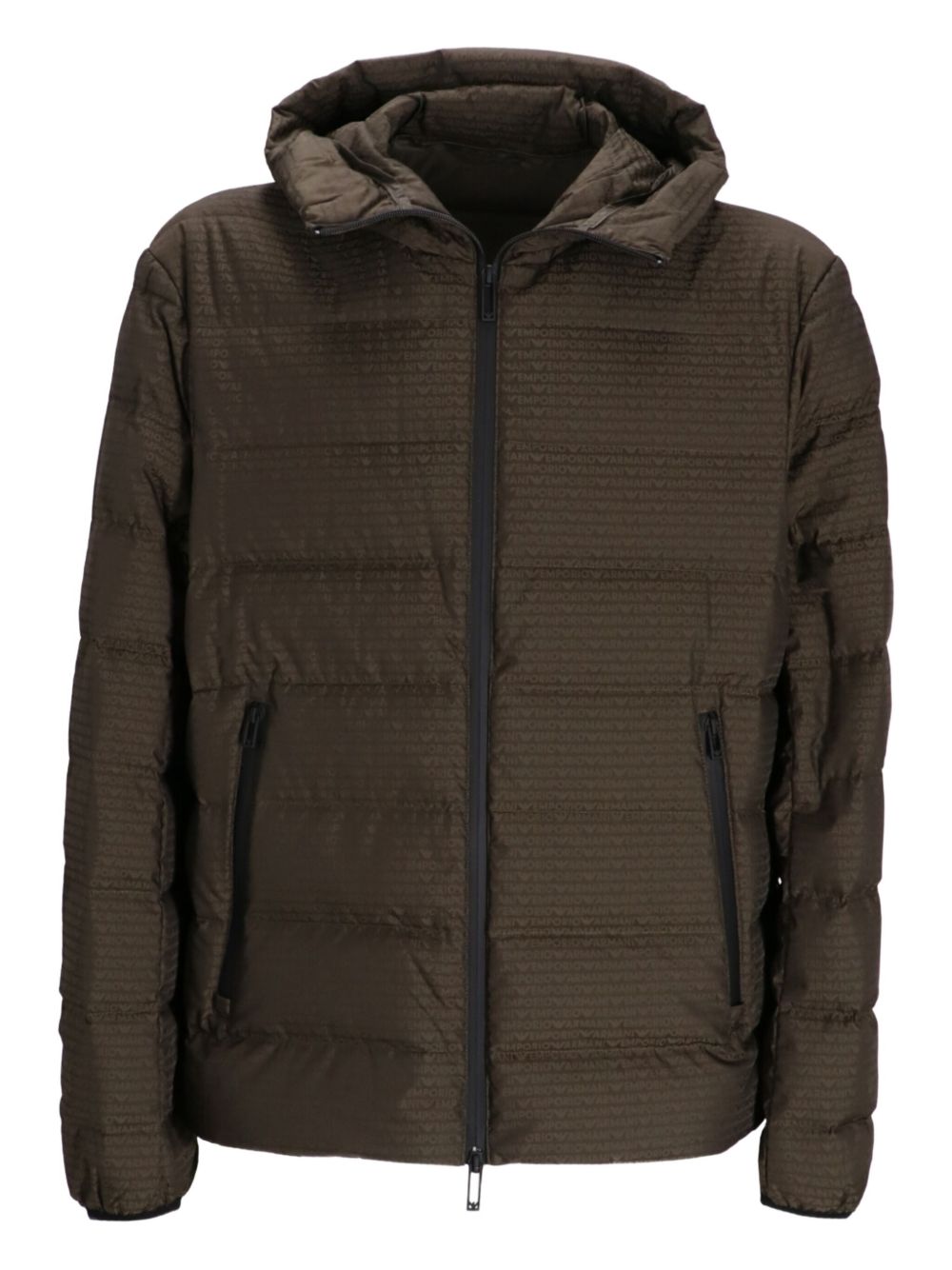 Emporio Armani Coats Verde Militare Polyamide