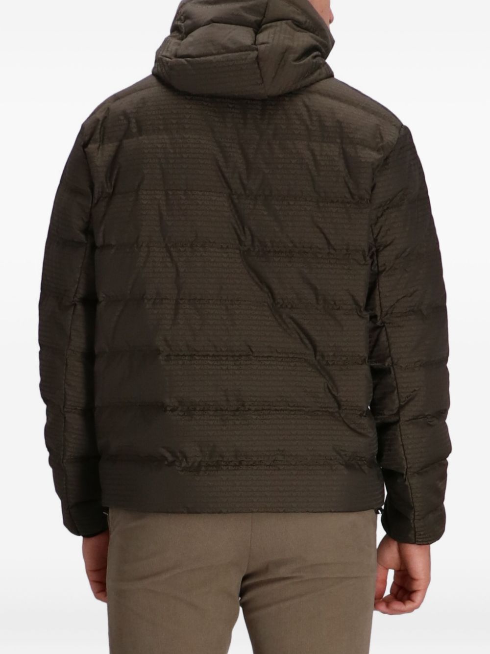 Emporio Armani Coats Verde Militare Polyamide