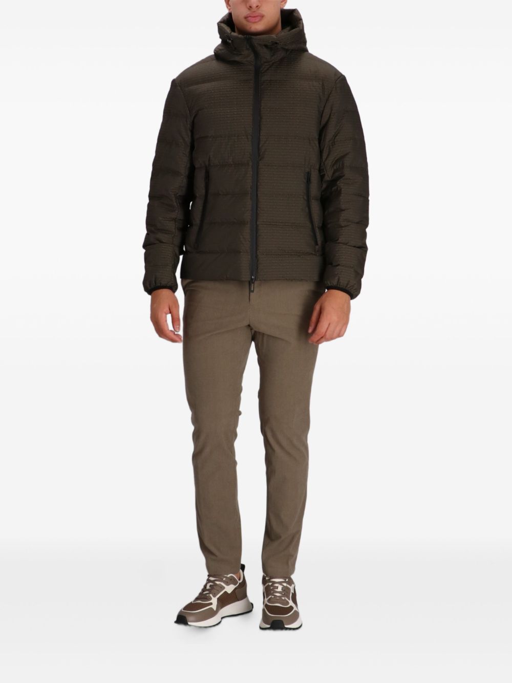 Emporio Armani Coats Verde Militare Polyamide