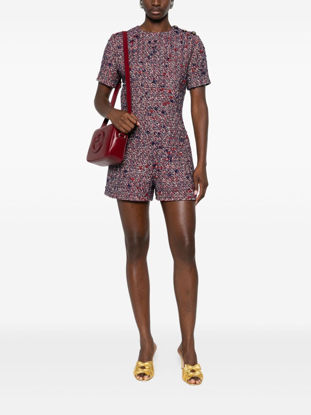 Gucci Dresses Blue Wool Polyamide Polyester