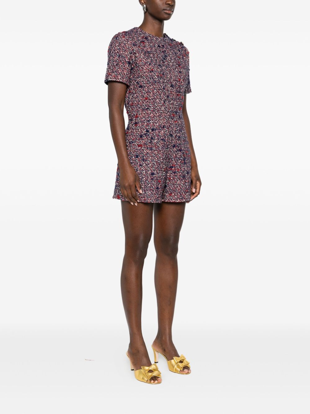 Gucci Dresses Blue Wool Polyamide Polyester