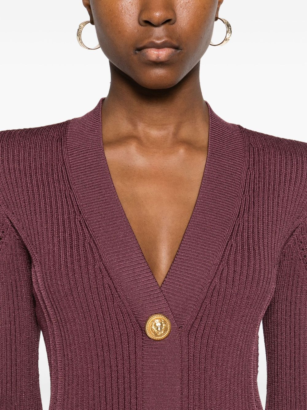 Balmain Dresses Purple Viscose Polyester