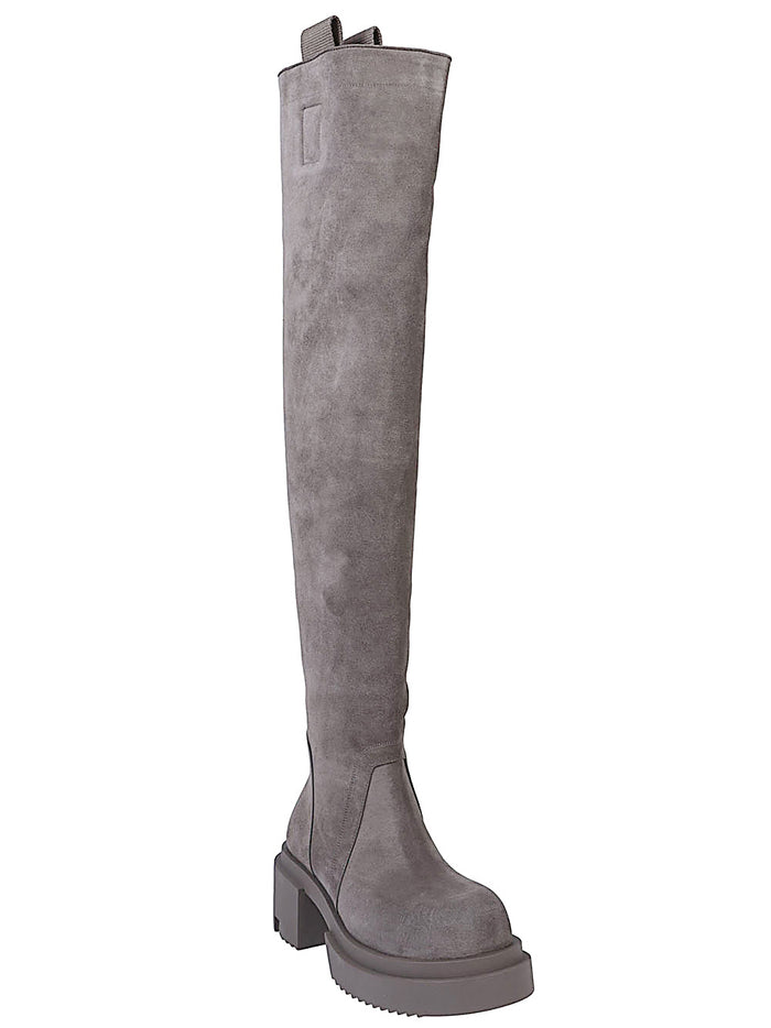 Rick Owens Boots Marrone Chiaro Leather