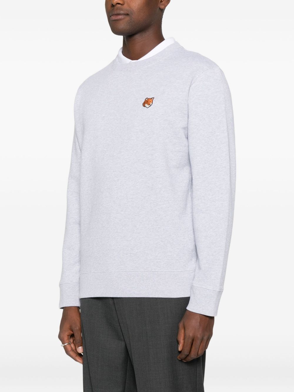 Maison Kitsune Sweaters Grey Cotton