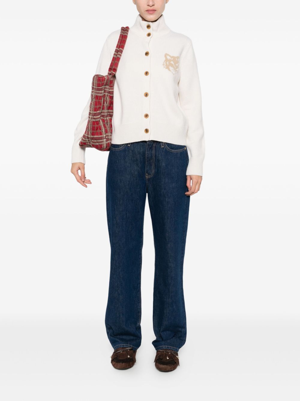 Maison Kitsune Sweaters Beige Wool