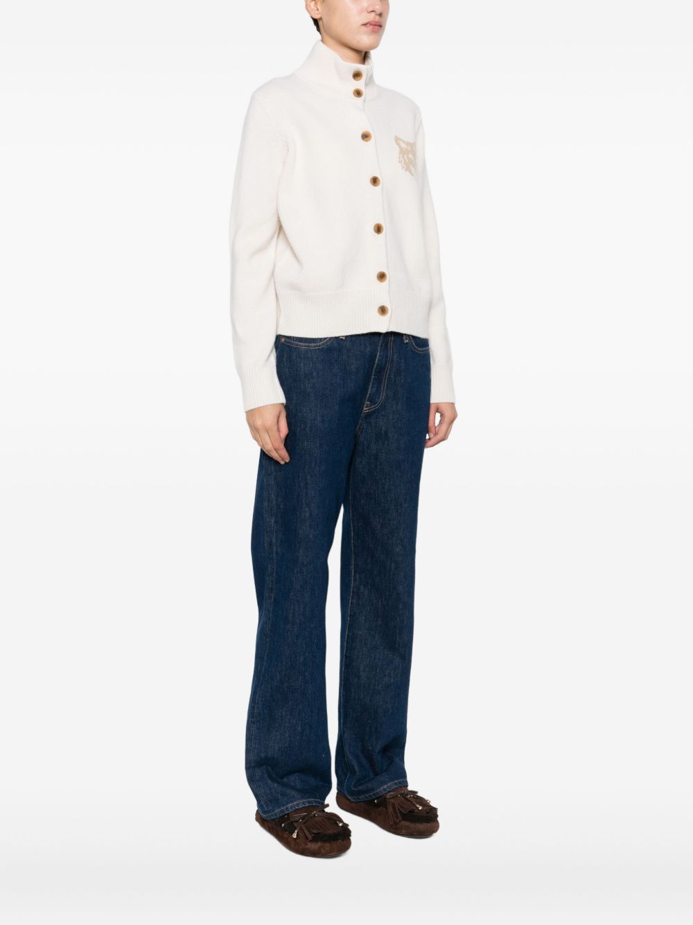 Maison Kitsune Sweaters Beige Wool